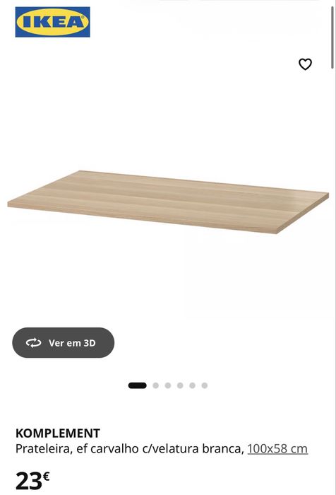 Prateleiras IKEA KOMPLEMENT Carvalho