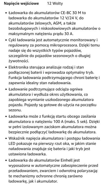 Einhell Ładowarka do akumulatorów CE-BC