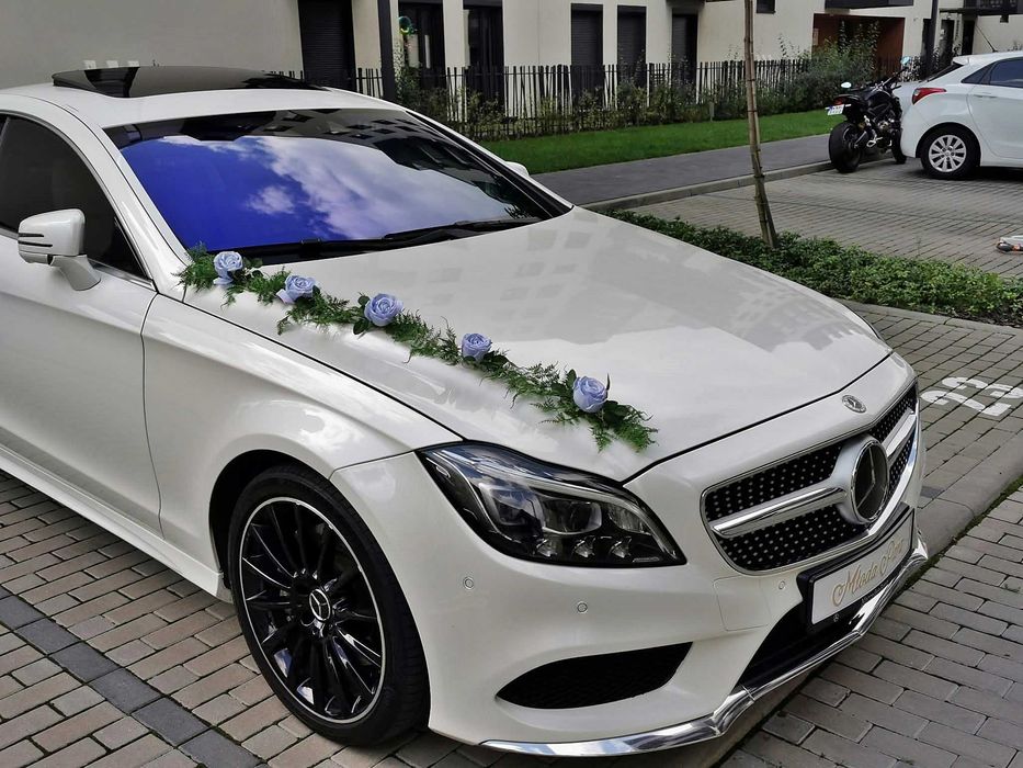 Mercedes CLS Biała Perła Samochód/Auto do Ślubu Wesele Cennik