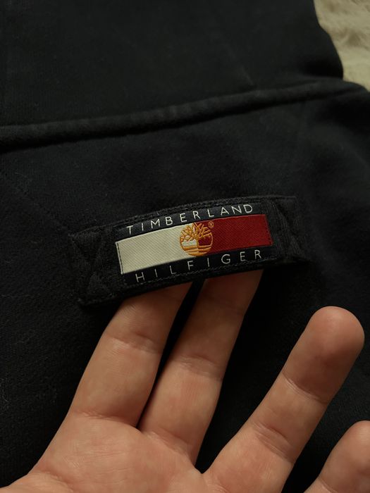 Tommy Hilfiger x Timberland (M) Flag Hoodie чоловіче худі темно-синьє на флісі кофта оригінал колаборація
