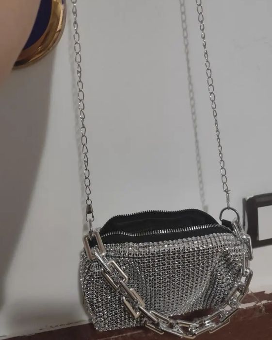 Torebka srebrna mała