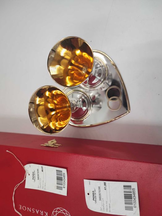 Весільний танець чарок на таці зі срібла 925