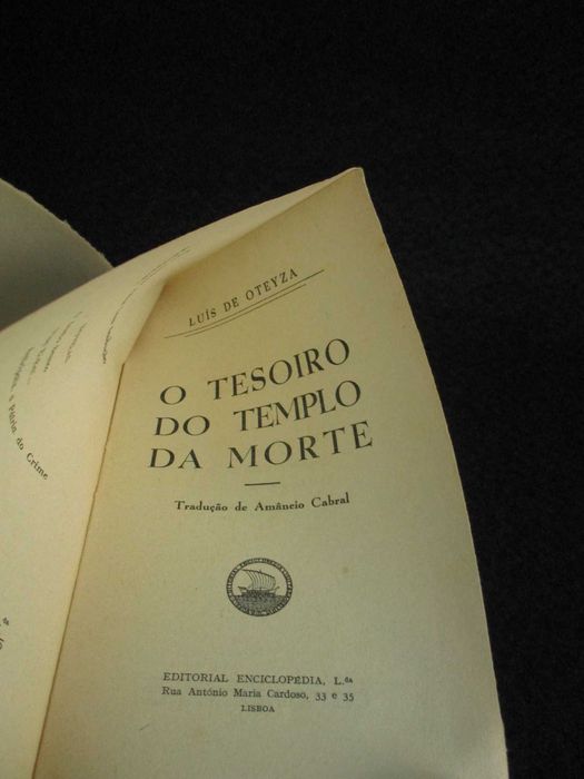 Livro O Tesoiro do Templo da Morte Luís De Oteyza
