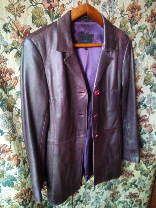 Пиджак натуральная кожа, женский, бренд "Oakwood", размер М