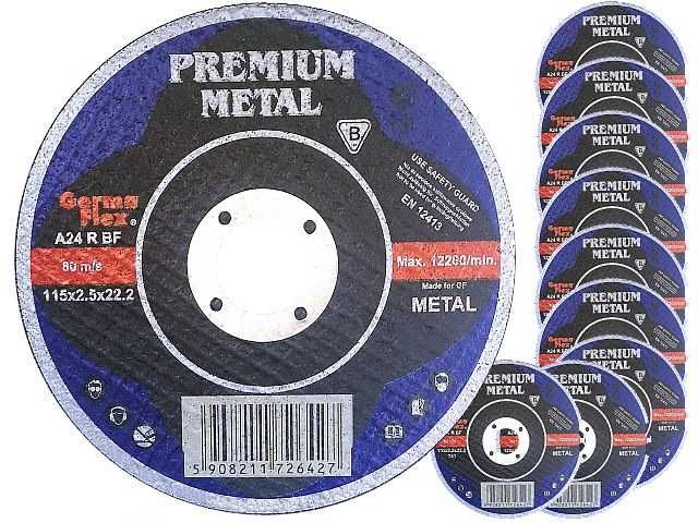 10x Tarcza tarcze do cięcia metalu stali PREMIUM 115 x 2,5