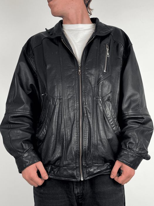 Kurtka Skórzana Bomberka Vintage (XL)