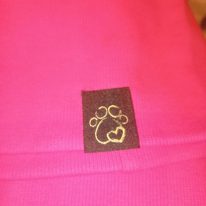 47 52 NOWY komplet czapka i komin miś podwójna bawełna Fuksja w prążek