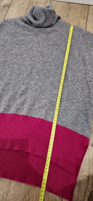 Sweter z golfem 100%kaszmirowy M