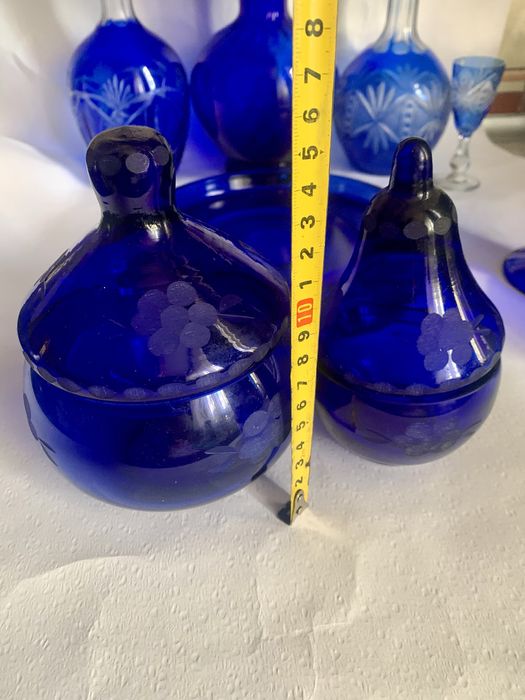 Кувшин ваза шкатулки стаканы  блюдо  кобальт