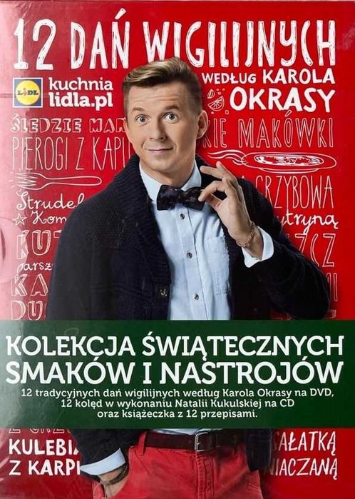 CD Kolędy Natalia Kukulska + DVD 12 dań wigilijnych Karol Okrasa NOWE