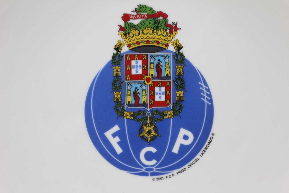 Prato Futebol Clube do Porto FCP 2005 selo Licença Oficial 21 cm