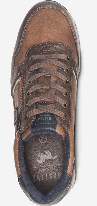 Sneakersy, buty MUSTANG brązowe 44