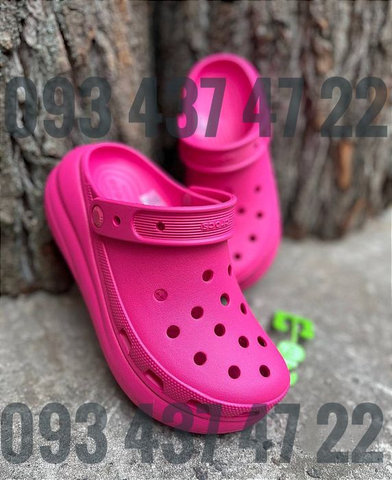 Жіночі крокси на Платформі  Crocs Classic Crush Bone Crocs Clog