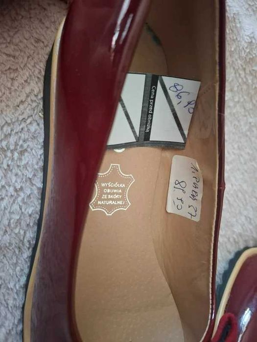 Nowe, półbuty, baleriny na wyższej podeszwie McArthur, rozmiar 37