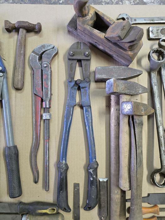 Zestaw likwidacja warsztatu pilniki klucze młotki nitownice hebel