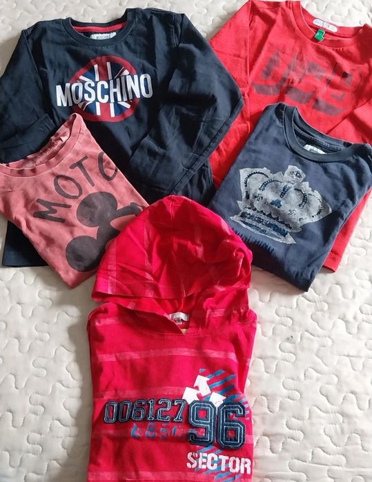 Lote 5 camisolas manga comprida | menino 5/6 anos