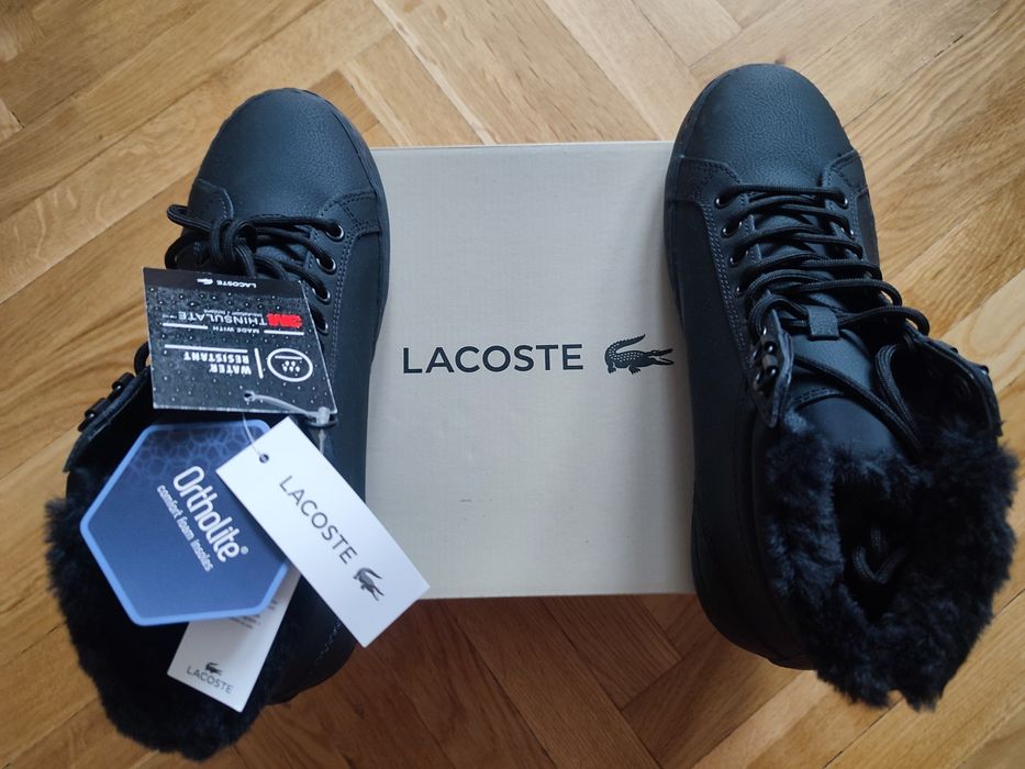 Lacoste sneakersy wysokie, oryginalne, nowe, 40