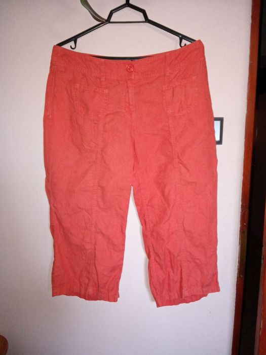 Spodenki rybaczki damskie 100% len  xl