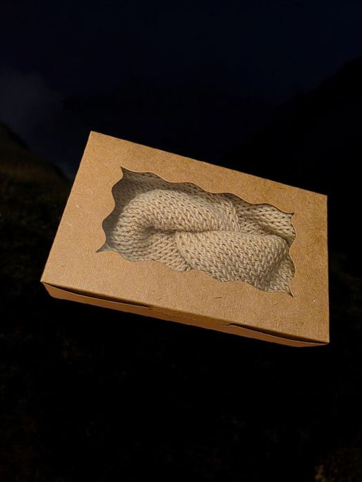 Opaska z wełny Merino handmade zimowa