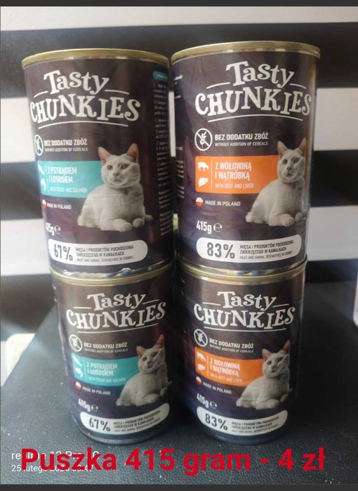 Puszka 415 gram dla kota  2zl