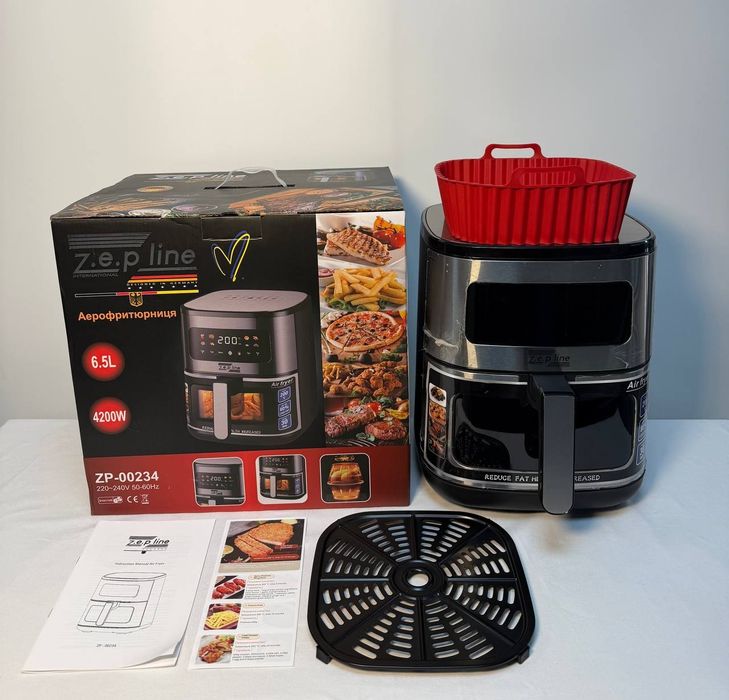 МОЩНЫЙ! Германский аерогриль 4200Вт, аерофритюрница на 2 ТЕНА, духовка