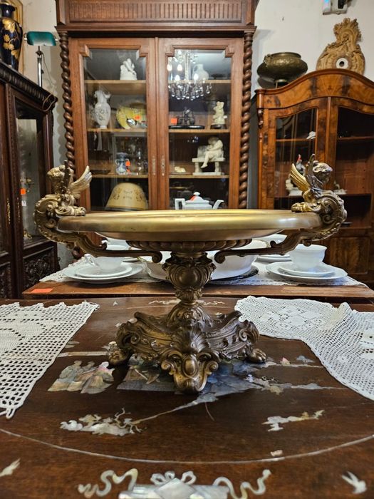 Żardiniera Owocarka Antyk XX mosiądz antyk