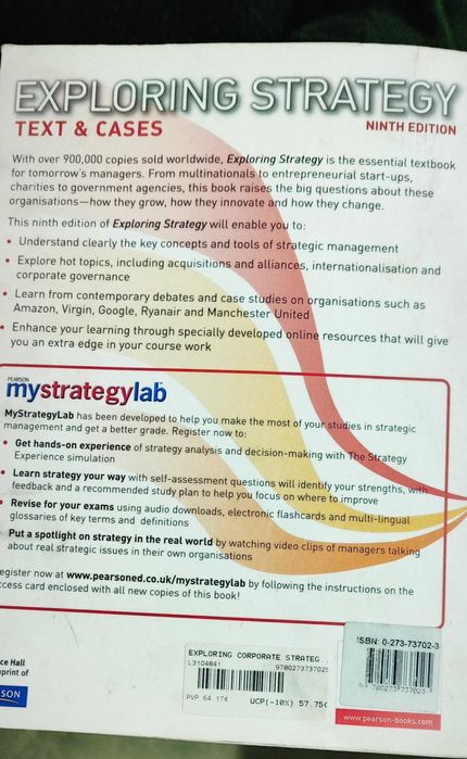 Exploring Strategy 9th edition