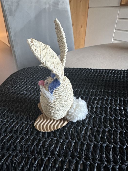 Wielkanocne Zajączki ze sznurka jutowego