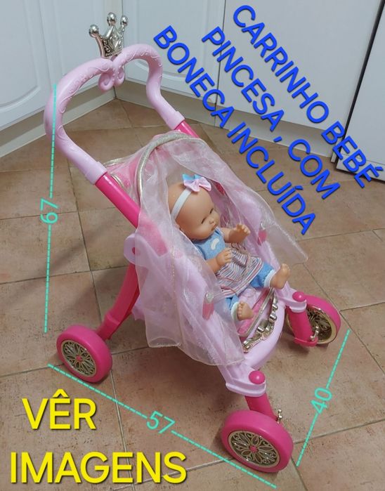 CARRINHO BEBÉ, BONECAS. Lindo,com boneca incluída.Casa,Rua,Quarto,Sala