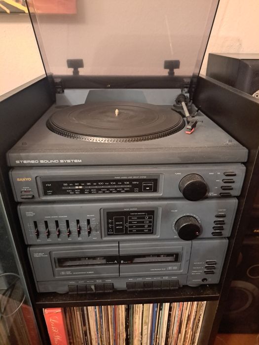 Móvel + Aparelhagem Stereo Sound System Sanyo