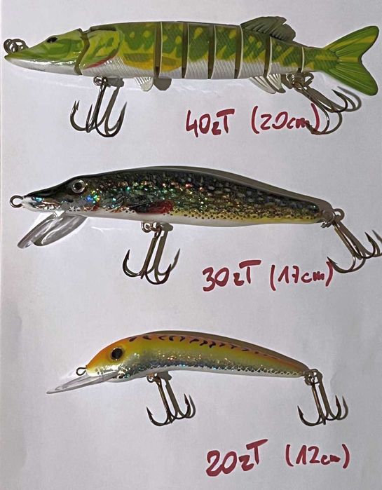 Zestaw Przynęt Spiningowych (woblery, jerki, gumy)