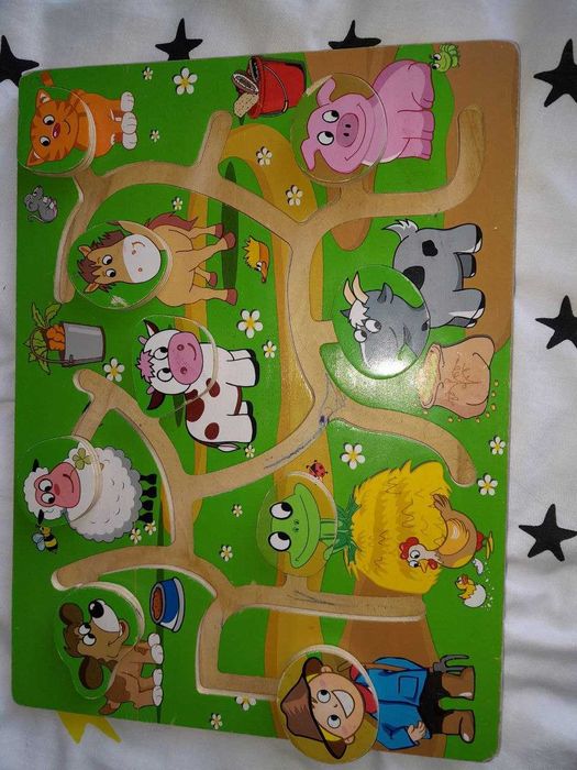 Пальчиковий лабіринт Classic. Від 2 років. Дерев'яні пазли-тваринки