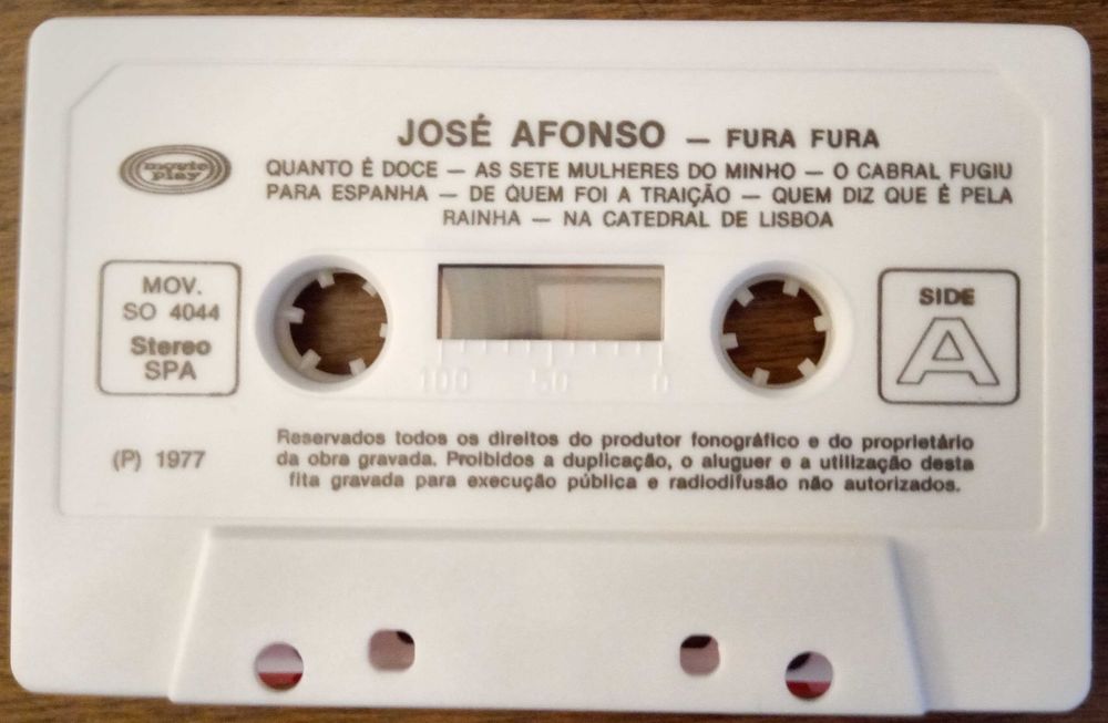 José Afonso	- - - - -		Fura Fura	- - - - -	K7