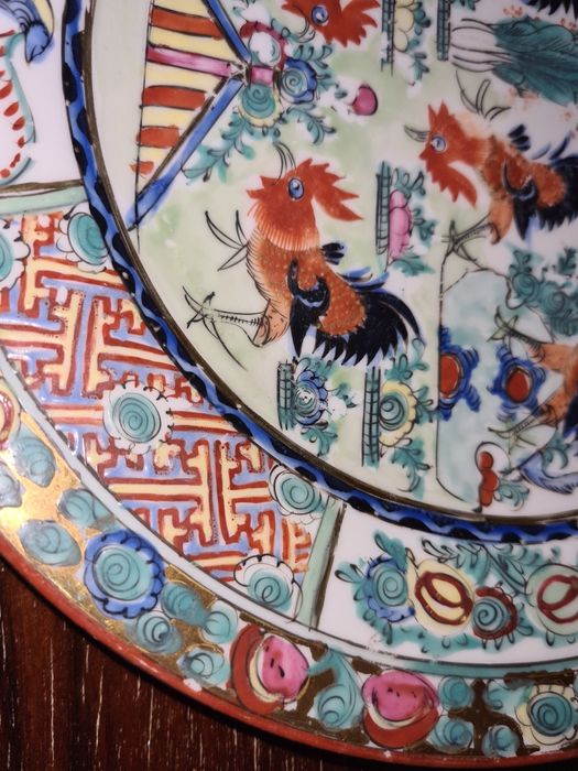 Prato  e chávenas Macau "Galos"