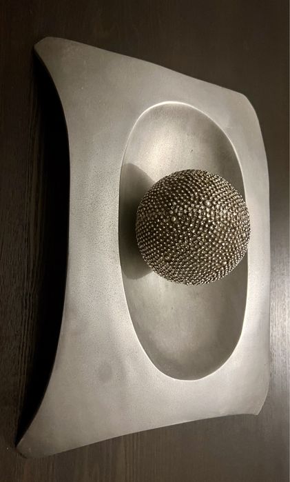 Base decorativa (em vidro e alumínio)