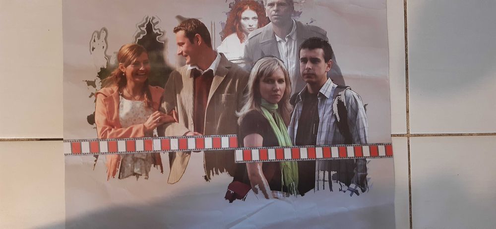 stary plakat filmowy filmu zamknięci w celulozie dla kolekcjonerów