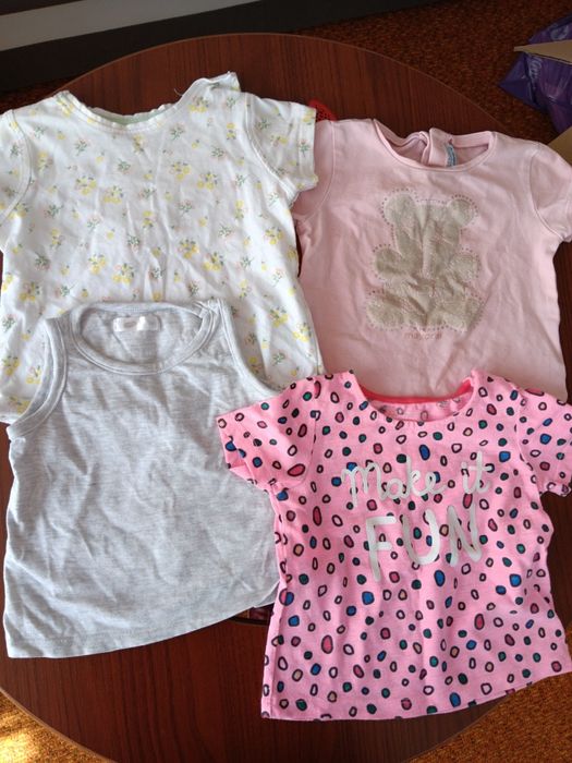 Bluzeczki 74 z krótkim rękawem