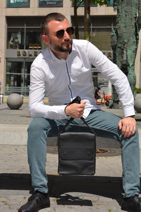 Сумка кожаная мужская чоловіча шкіряна кожа на подарок мужчине сумки