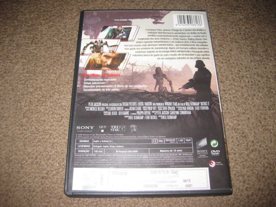 DVD "Distrito 9" de Neill Blomkamp