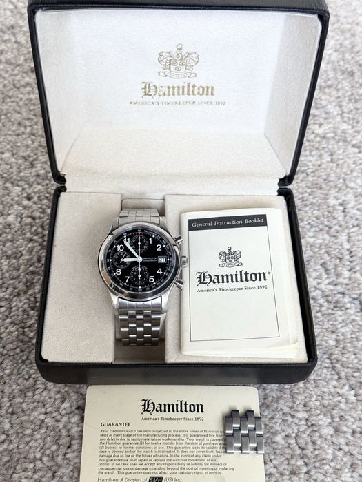 Чоловічий годинник Hamilton Khaki Field Chronograph 40 мм Valjoux 7750