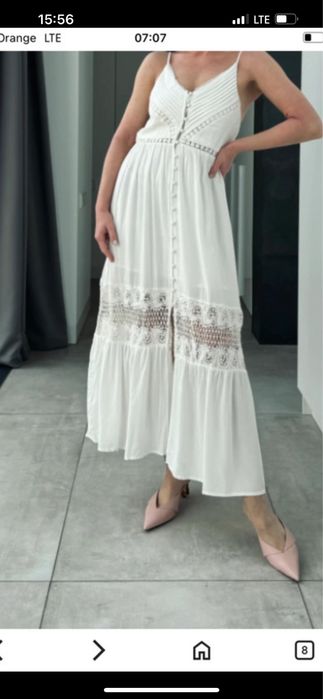 Sukienka letnia boho z haftem rozpinana Butik r. M