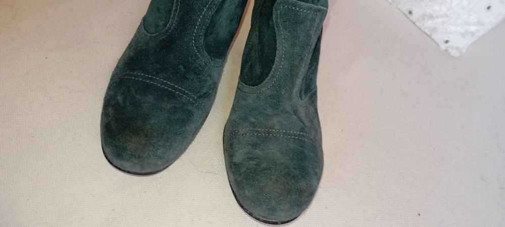 Botas camurça verde de cano alto Beoriginal