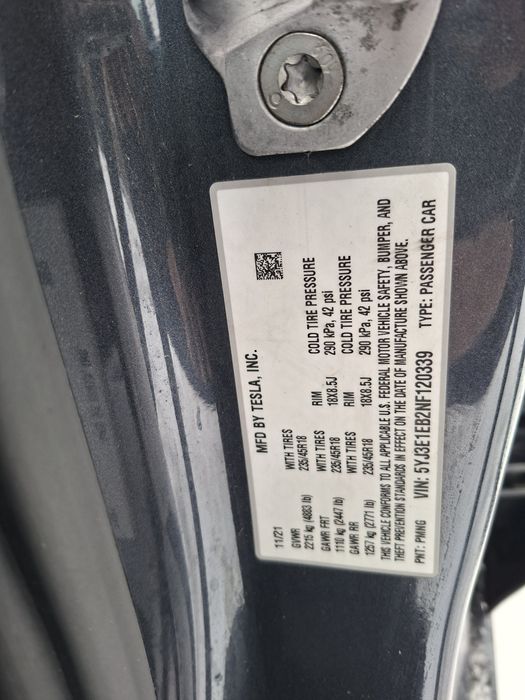 Tesla Тесла Model 3  2021 Long Range 82kW , 85тис.км