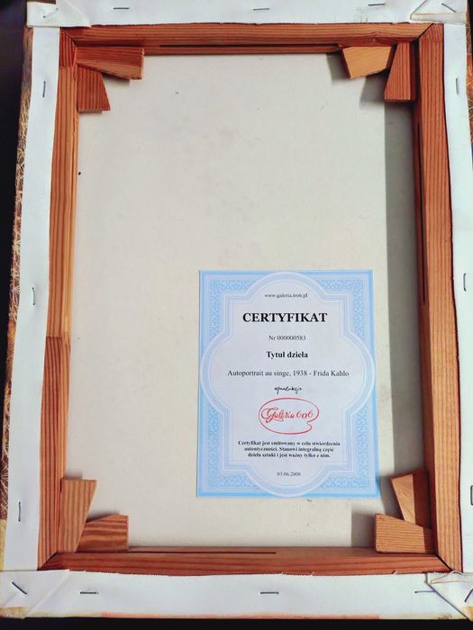 Obraz Frida z certyfikatem