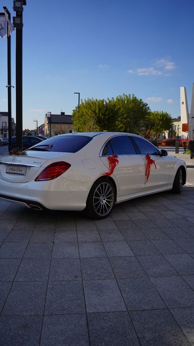 Auto do ślubu Mercedes S AMG biały
