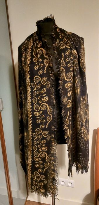 Zara accessories szal 90x200 granatowy M