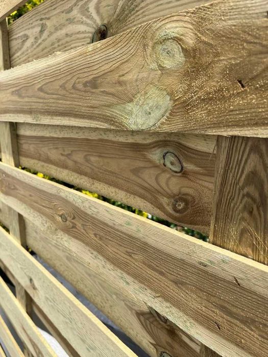Płot Lamelowy 180x180 Eco Drewniany Ogrodzenie Drewnienie Pergole