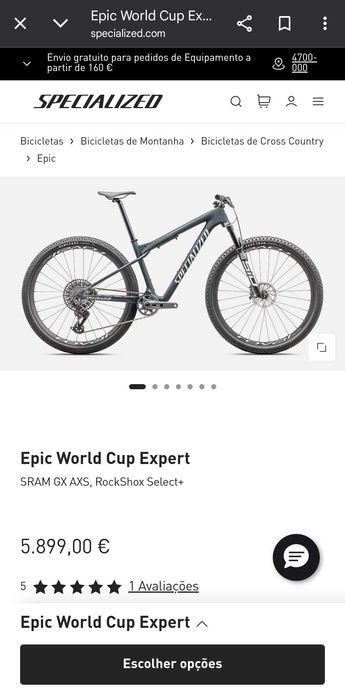 Specialized epic world cup expert