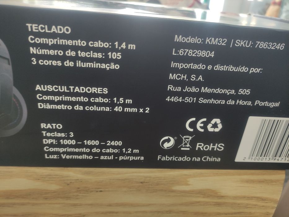 Conjunto gaming 3 em 1