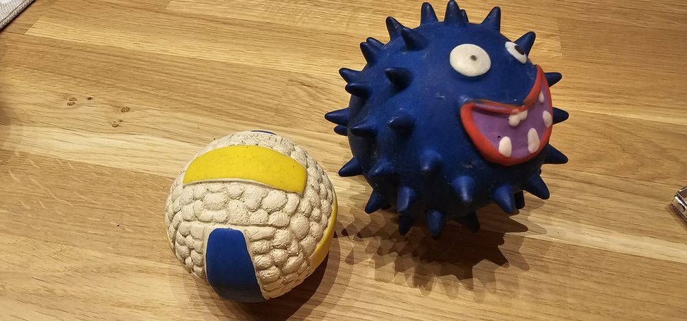 Piszcząca piłka zabawka dla psa zestaw 2 sztuki